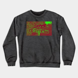 Seward Park Avenue & Orcas Street, Seattle, Washington by Mistah Wilson Crewneck Sweatshirt